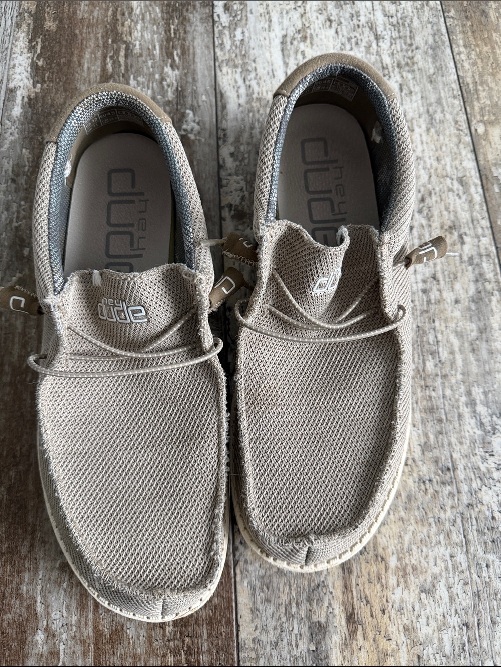 Hey Dude Men's Slip-On Loafers in Light Taupe